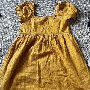 Mustard Yellow A-Line Dress